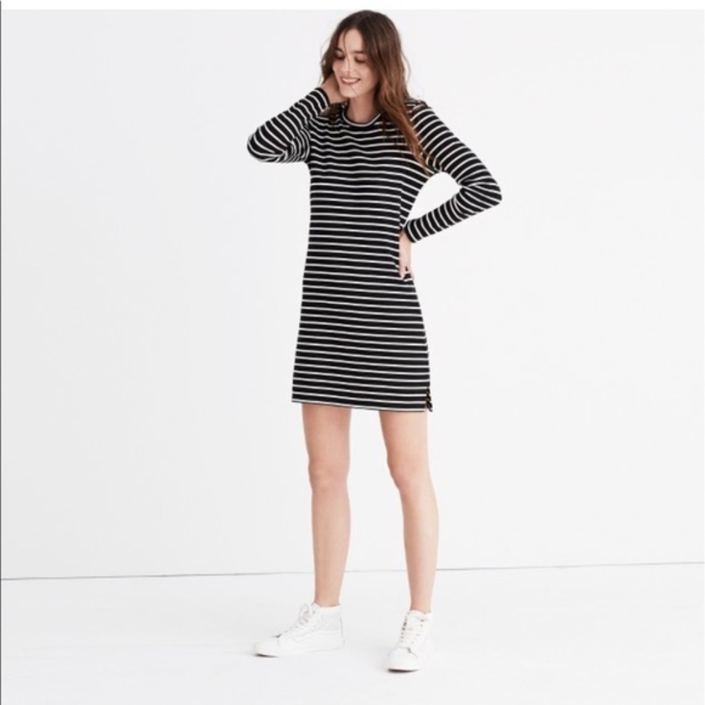 NWT MADEWELL striped t-shirt dress size large